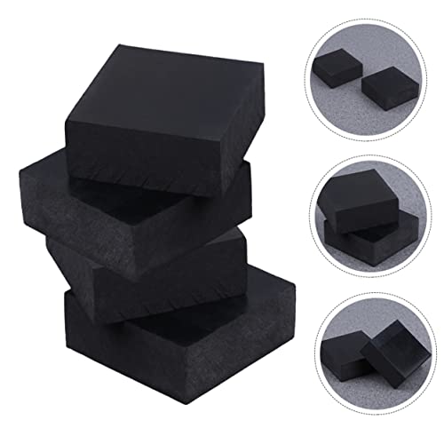 Cabilock 4pcs Exercise Mats Rubber Shock Absorber for Training Pad Home Thick Sound Insulation