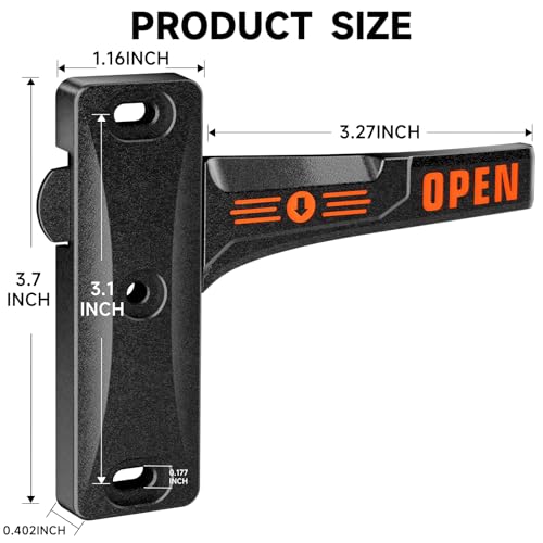 Zinc Alloy RV Screen Door Latch,Camper Screen Door Latch Replacement Kit,RV Screen Door Handle for Motorhome,Travel Trailer, Camper - color: Black, size: Right Handle
