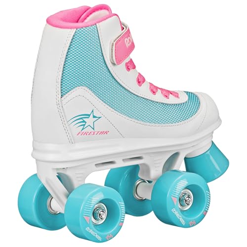 Roller Derby Firestar Youth Skates for Girls, Boys, Beginners, Kids - color: Bubblegum, size: 13