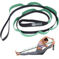 A AZURELIFE Half-Elastic Stretch Straps with 11 Loops, Stretching Strap for Physical Therapy, Multi-Loop Yoga Strap Fitness Exercise Strap for Yoga, Pilates, Dance, Flexibility&Exercise - color: Half Elastic-Purist Blue
