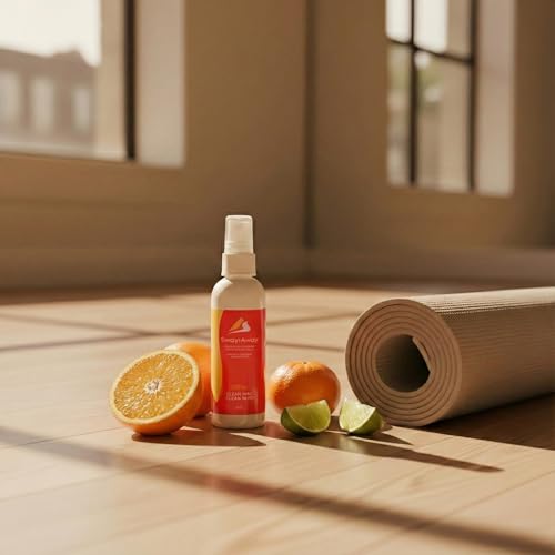 SwaytAway Fitness Mat Mist with Towel, 4oz Travel Size, 2 Pack, Citrus | Yoga Mat Spray with Towel Aromatherapy-Inspired Citrus and Eucalyptus Blend, Plant-Based, No Rinse, Refreshes & Deodorizes - size: 2 Count (Pack of 1)