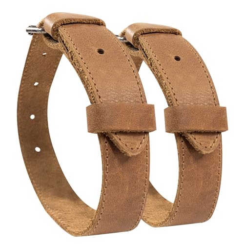 Hide & Drink, Set of 2 Rustic Bicycle Ankle Bands, Brass Metal Buckle, Adjustable Straps for Legs, Classic Vintage Gifts for Cyclists, Full Grain Leather, Handmade - color: Single Malt Mahogany