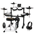 Electronic Drum Set Electric Drum Kit with 4 Quiet Mesh Pads and 6" Kick Drum, 360 Sounds, Headphones, Sticks, Dual Bluetooth function, Suit for Beginner - size: Bhp70k