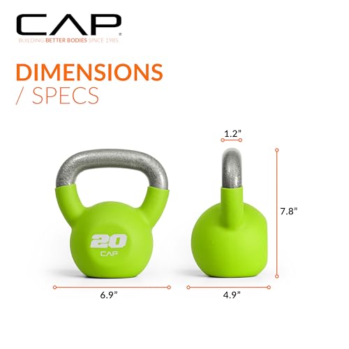 CAP Neoprene Coated Kettlebells - Multiple Sizes - size: 20.0 Pounds