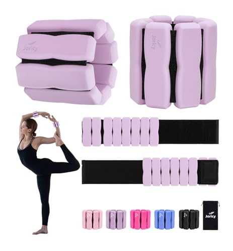 Ankle Wrist Weights for Women Men A Pair of 2lbs/3lbs/4lbs | Adjustable Arm & Leg Weights, Silicone Weighted Bracelet for Pilates Yoga Water Pool Walking Home Fitness Strength Training - color: Purple, size: 3lbs Pair (1.5lb each weight)