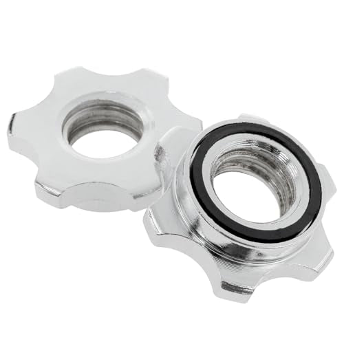 Lovelysp 2PCS 1inch/25mm Standard Barbell Rotating Lock Barbell clamp Weight clamp for Sports Weightlifting Physical Fitness Fitness Equipment