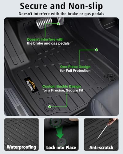 Floor Mats & Cargo Mat with Backrest Mat Custom for Chevy Equinox 2025 2026 (Only Gas) /GMC Terrain, Door Sill Guards, All Weather TPE Full Set Floor Liners Trunk Mat for Chevrolet Equinox Accessories - size: For Chevy equinox 2025-2026