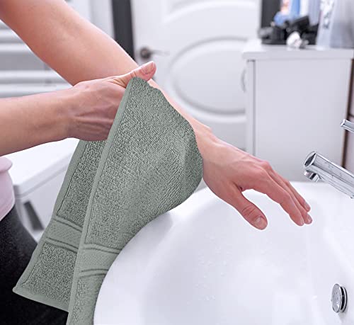 Utopia Towels 6 Pack Premium Hand Towels Set, 16 by 28 inches, 100% Ring Spun Cotton, Ultra Soft and Highly Absorbent 600GSM Towels for Bathroom, Gym, Shower, Hotel, and Spa, Cool Grey - color: Cool Grey, size: 6 Hand Towels