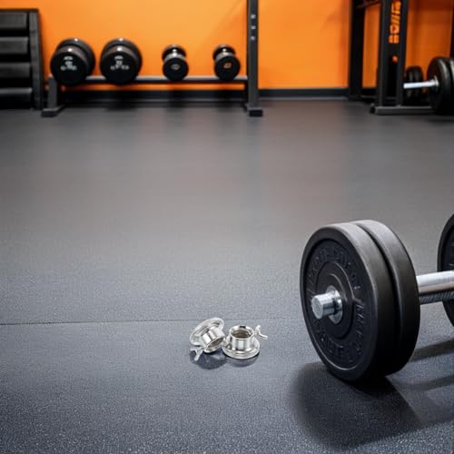 VALICLUD Barbell Collar Clamps 2.8mm Steel Dumbbell Screw Locking Fasteners 2pcs Pack Weight Lifting Collars Gym Clips for Home Fitness Security