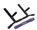 Joist Mount Pull Up Bar with Pull Up Assistance Bands - Commercial Gym Quality Pullup Bar with 41" Loop Exercise Pull-Up Assist Bands - color: Purple