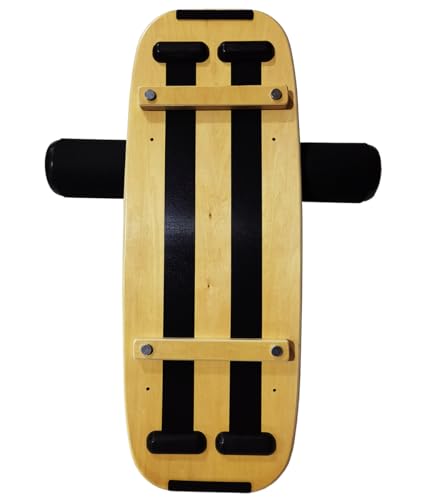 Balance Board Surf Trainer with Adjustable Stoppers - 2 Different Distance Options Balance Board for Surfing, Snowboarding, Skiing, Skateboarding, 300lbs Capacity - color: Panda