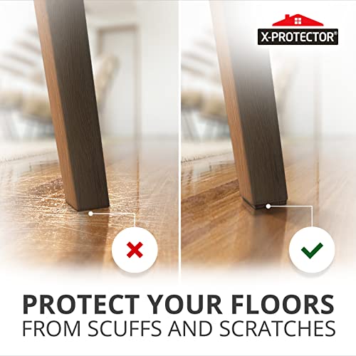 X-PROTECTOR Non Slip Furniture Pads - 16 Premium Furniture Grippers 2"! | Self-Adhesive Rubber Feet Furniture Feet - Ideal Non Skid Furniture Pad Floor Protectors - Keep Furniture in Place! - size: 16 Square 2"