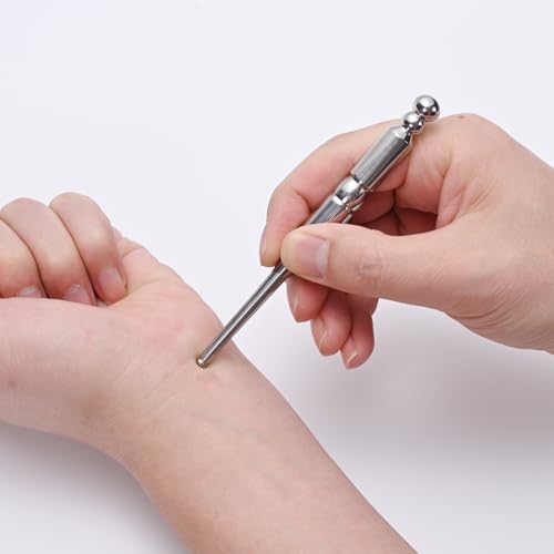 STICKON Stainless Steel Acupressure Pen Trigger Point Massage Tool Relief Pain Tools for Full Body, Massage Pen for Facial Deep Tissue(STICKON-65) - style: STICKON-65 Shape