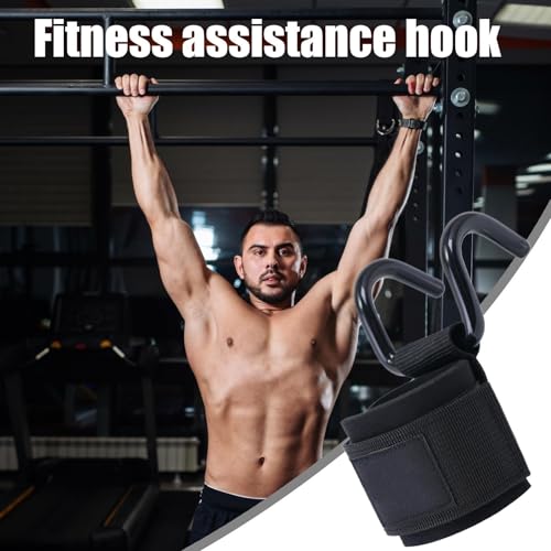 Anti Slip Fitness Lifting Hooks, Adjustable Grip Wristband, Functional Weightlifting Tool, Home Gym Accessory, Pull Up Training Tool with Comfortable Design, Lifting Hooks for Strength