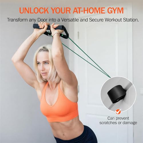 Slim Panda Door Anchor for Resistance Bands,Heavy Duty Resistance Band Door Anchor for Home Workout,Physical Therapy & Fitness, Large Door Anchor Attachment - style: Door Anchor 2Pack