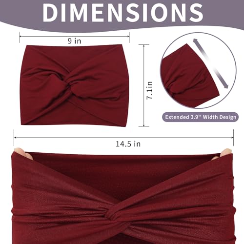 8 Pcs Stretchy Headbands for Women, Absorbed Sport Headband Soft Twist Knotted Hairbands for Daily Life Yoga Workout(Widen) - color: Colour Series