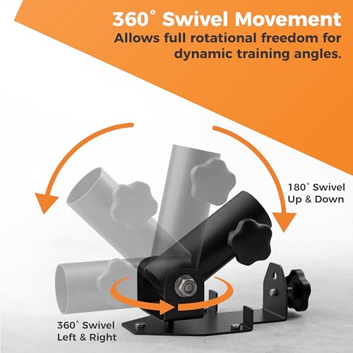 EVERSTRONG T Bar Row Attachment with V Bar Attachment Landmine Handle - 360 Swivel Landmine Attachment for Barbell for Full-Body Workout in Home Gym - Small Spaces - Deadlifts Squats Landmine Stand - style: 2" Rack/Wall Mount