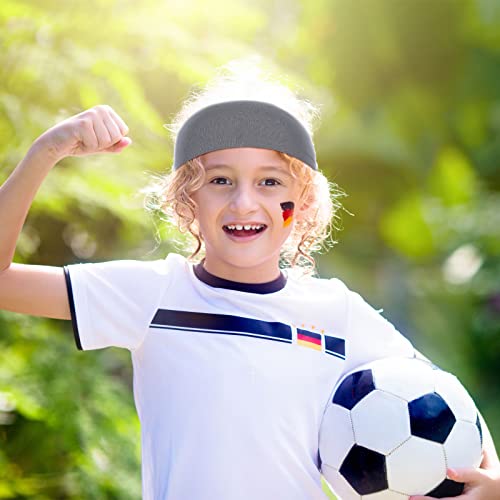 Deekin 6 Pcs Sweatbands for Kids Soccer Headbands Boys for Sports Breathable Sweat Wicking Headband for Kids Athletic Baseball Football Youth 5-15 Years Old - color: Black, Dark Gray, Navy Blue