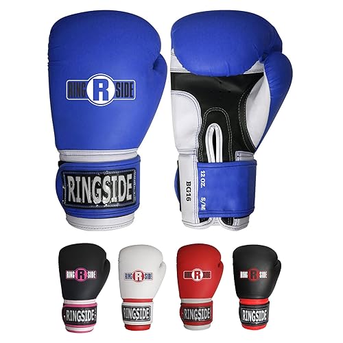 Ringside Pro Style Boxing Training Kickboxing Muay Thai Sparring Gloves - color: Blue, size: Small-Medium