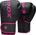 RDX Boxing Gloves, Pro Training Sparring, Maya Hide Leather, Muay Thai MMA Kickboxing, Men Women Adult, Heavy Punching Bag Focus Mitts Pads Workout, Ventilated Palm, Multi Layered, 8 10 12 14 16 18 Oz - color: PINK, size: 8 OZ