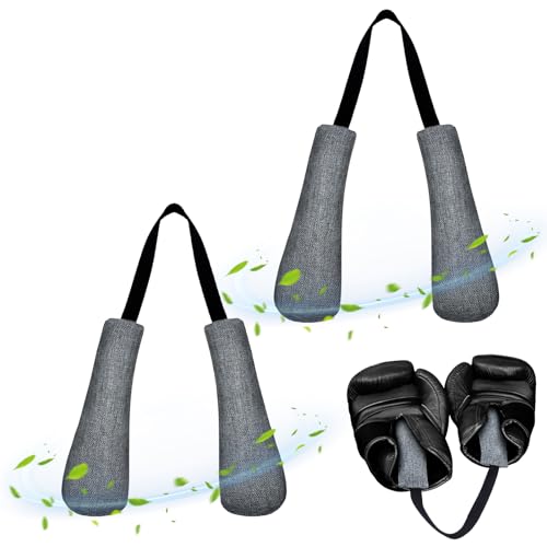 Timgle 2 Pcs Boxing Glove Deodorize Boxing Gear Odor Eliminator Bamboo Charcoal Deodorizer Boxing Glove Hockey Bowling Odor Eliminator Moisture Absorbing Sports Equipment for Bags Sports Gear - color: Gray