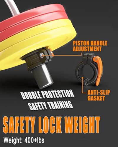 MAXRICH Barbell Clamps 1 Inch or 2inch - 2 PCS Adjustable Barbell Clips Quick Release Locking Weight Clips Olympic Barbell Collars - color: Black+orange 1.8-2inch