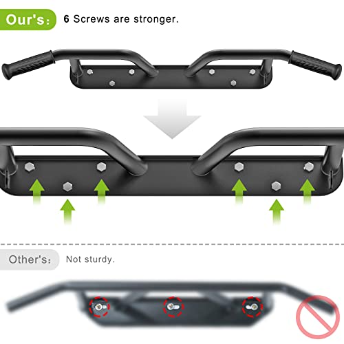 Kipika Heavy Duty Wall Mounted Doorway Pull Up Bar, Multifunctional Chin Up Bar, Portable Fitness Door Bar, Body Workout Home Gym System - color: Multi Handle