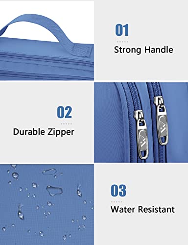 MATEIN Electronics Organizer, Cable Organizer Bag Electronic Accessories Case with Handle for Cable, Cord, Tablet, Charger, Phone, Double Layers Tech Case Travel Gifts for Men and Women, Blue - color: Blue, size: Medium