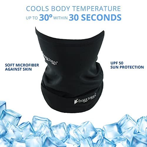 FROGG TOGGS Chilly Pad PRO Microfiber Cooling Gaiter, Black - color: Black
