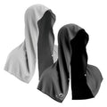 Sukeen Cooling Hoodie Towel, Absorbent Quick-Drying Cooling Towels for Neck and Face, UV Sun Protection Cooling Neck Wraps Sport Head Cooling Towel Hot Weather - color: Black/Grey