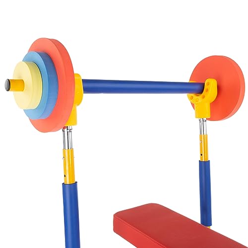 Hey! Play! Kids Exercise Equipment Collection: Strength Training, Cardio, Endurance, and Active Play Essentials - Kids Weight Bench Set - style: Kids Weight Bench Set