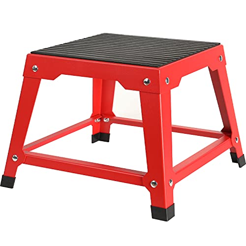 12 Inch Plyometric Platform Box Red Step Up Box Exercise Jump Box Gym Step Up Platform Fitness Jump Box Step Stool Exercise Jumping Box Step Stool Workout Exercise Fit Training