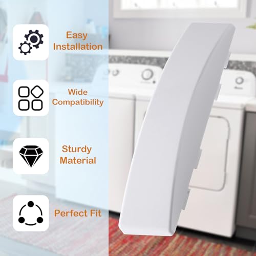 2 Pack Dryer Door Handle Replacement for GE Dryer Parts GUD27ESSMWW WE01X30378 WE01X25878 WE1M1068 PS1177202 Stack Dryer Handle