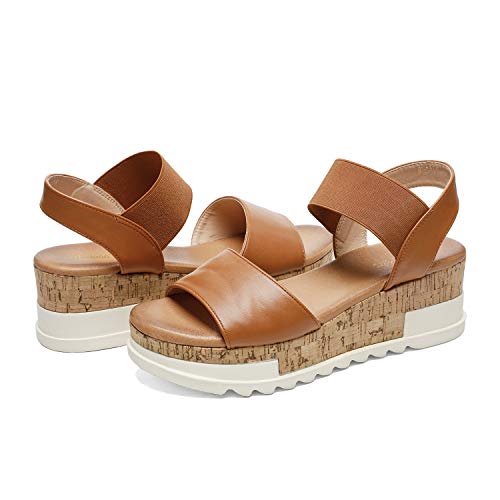 DREAM PAIRS womens Reed - color: Camel, size: 10