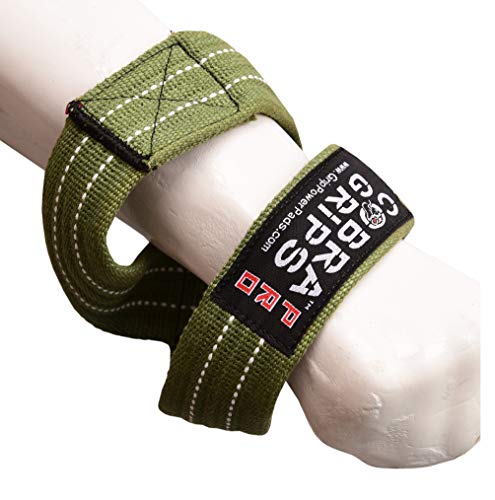 Deadlift Straps Figure 8 Loop Lifting Straps The #1 Choice for Power Lifters weightlifters workout Enthusiasts - color: Green, size: 70 cm Up to 8.0" Wrist Circumference