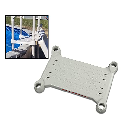 G-PLUS Pool Platform Step Pool Jumping Platform Grey | Compatible with Above Ground BiltMor Swimming Pool - size: White(rectangle)