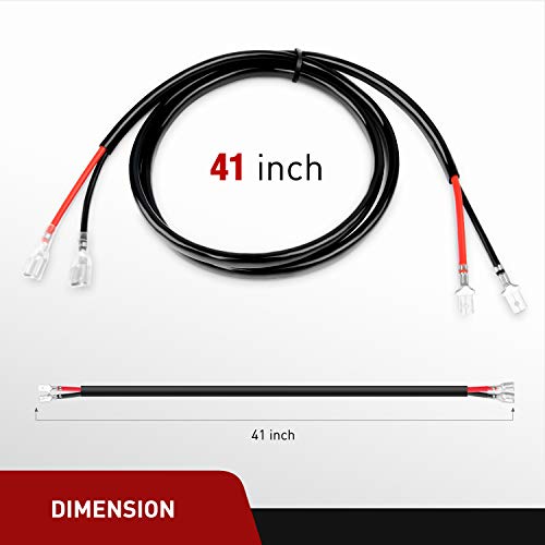 Nilight Wire Extension, 3 Feet, Play and Plug 16 Gauge – Wiring Harness Extension for Off Road LED Work Light Bar - size: 16AWG -3FT 2Pcs