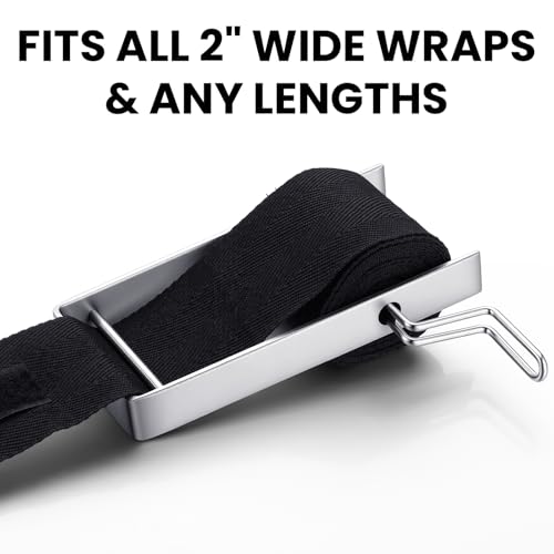 2 Pack Hand Wrap Roller Stainless Steel Wrist Roller Portable Zip Hand Wraps Equipment Fits 2" Wide & Any Lengths Wraps