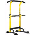 SogesPower Power Tower Dip Station Pull Up Bar for Home Gym Adjustable Height Strength Training Workout Equipment,Pull Up Bar Station - color: Yellow