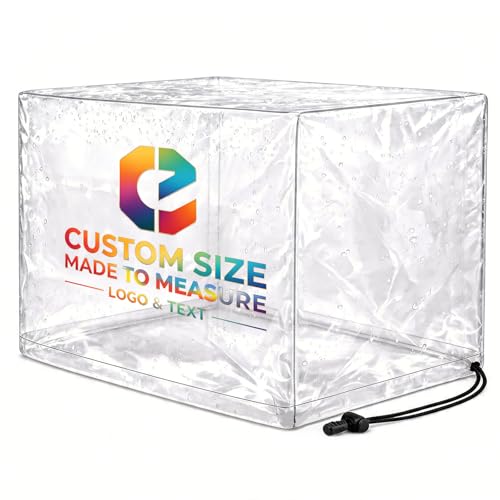 Custom Size Dust Cover Made to Measure Protective Exterior Covers with Personalized Text or Logo for Furniture & Equipment, Patio Furniture, Tools (PVC transparente) - color: PVC transparente