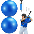 2 Pcs Connection Ball with Pump 9 Inch Pilates Baseball Softball Batting Trainer Improve Arm Action Hitting & Pitching Efficiency Connection Ball for Baseball - color: Blue