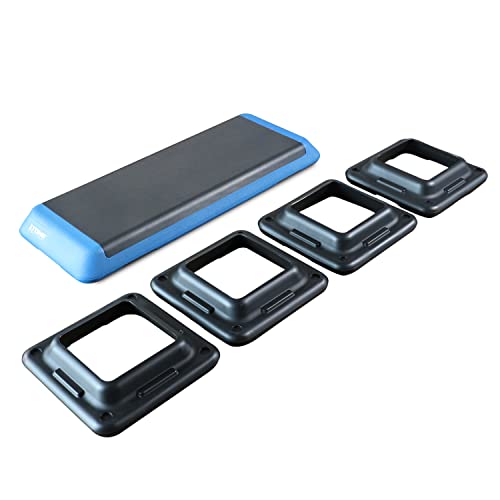 Tone Fitness Compact Aerobic Step Platform | Exercise Step - style: Black/Blue