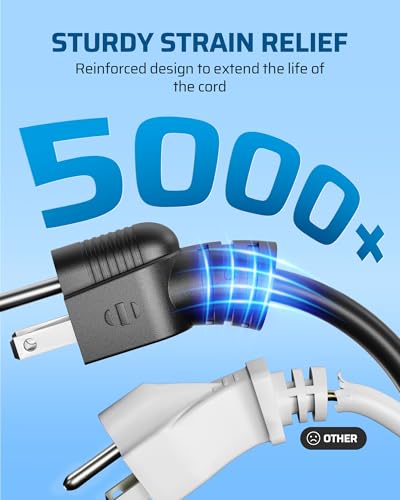DEWENWILS 15FT Outdoor Extension Cord, Tri-Tap Extension Cord Splitter, 3 Outlet 16/3 SJTW Power Cable for Landscape Lighting String Lights, 13A/125V/1625W, ETL Listed, Black, 1 Pack - color: Black, size: 15 Feet, style: 1 Pack