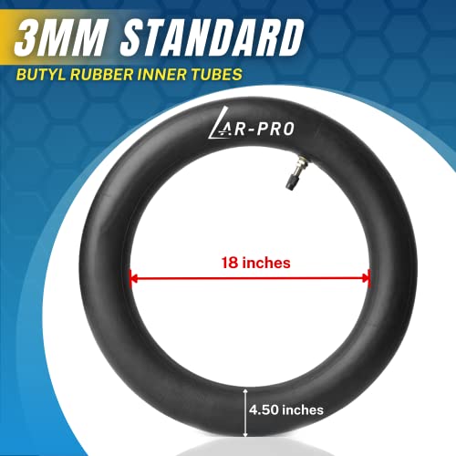 (2-Pack) 110/100-18 (4.50 x 18) Heavy-Duty Motorcycle Inner Tubes - 3mm Thick Butyl Rubber Inner Tubes - TR4 Valve Stems - Designed for Off-Road and Motocross Tires - size: 110/100-18 (4.50 x 18)