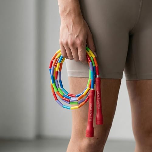 Pro-Grade Beaded Jump Rope for Beginners - color: Rainbow