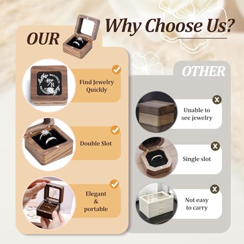 wood ring box (C-custom) - color: C-custom