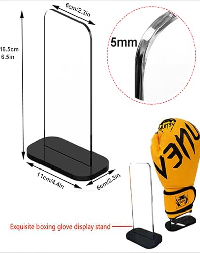 2 Pack Boxing Glove Stand, Boxing Gloves Display Case, Vertical Boxing Glove Display Stand Baseball Glove Display Holder