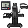 Mini Exercise Bike, himaly Under Desk Bike Pedal Exerciser Portable Foot Cycle Arm & Leg Peddler Machine with LCD Screen Displays - color: Black