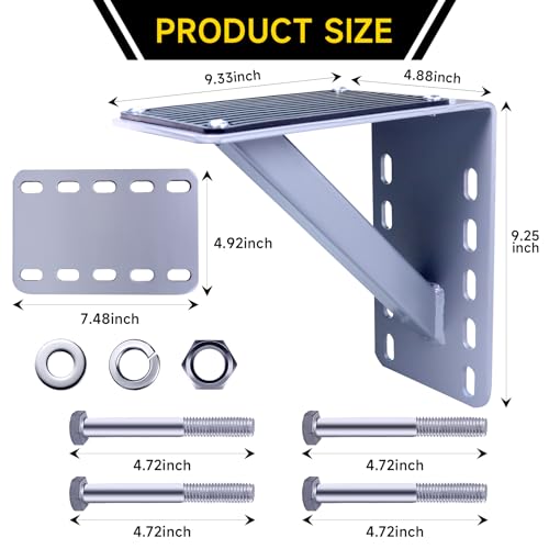 MaxxHaul 70089 Heavy Duty 300-lbs Capacity Steel Trailer Step for Boat and Utility Trailers With Anti-Slip Traction and Powder Coat Finish For 3 inch x 5 inch Frame