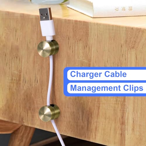 SmallCat 3 Sets Charger Cord Holders, Adhesive Cord Anchor, Antique Copper | Metal Cord Clips, Cable Anchor Holders, Adjustable Cable Management Wire Organizers for Desk, Office, Nightstand - color: Antique Copper, size: 3 Sets